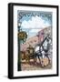 Savannah, Georgia - Horse and Carriage-Lantern Press-Framed Art Print