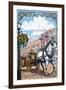 Savannah, Georgia - Horse and Carriage-Lantern Press-Framed Art Print