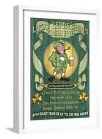 Savannah, Georgia - Leprechaun Irish Pub-Lantern Press-Framed Art Print