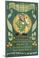 Savannah, Georgia - Leprechaun Irish Pub-Lantern Press-Mounted Art Print