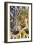 Savannah Georgia - Mardi Gras-Lantern Press-Framed Art Print