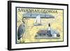 Savannah, Georgia - Nautical Chart-Lantern Press-Framed Art Print