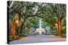 Savannah, Georgia, USA at Forsyth Park Fountain.-SeanPavonePhoto-Stretched Canvas