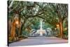 Savannah, Georgia, USA at Forsyth Park Fountain.-SeanPavonePhoto-Stretched Canvas
