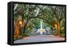 Savannah, Georgia, USA at Forsyth Park Fountain.-SeanPavonePhoto-Framed Stretched Canvas