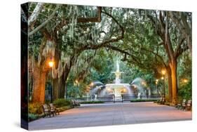 Savannah, Georgia, USA at Forsyth Park Fountain.-SeanPavonePhoto-Stretched Canvas