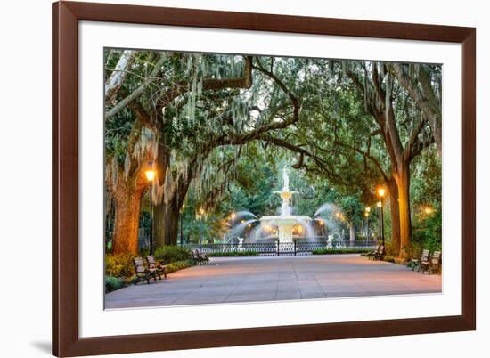 Savannah, Georgia, USA at Forsyth Park Fountain.-SeanPavonePhoto-Framed Photographic Print