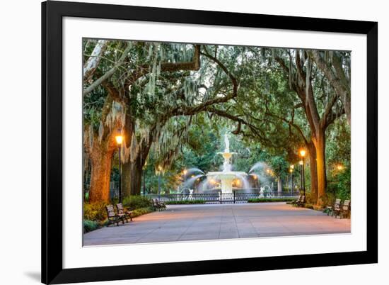 Savannah, Georgia, USA at Forsyth Park Fountain.-SeanPavonePhoto-Framed Photographic Print