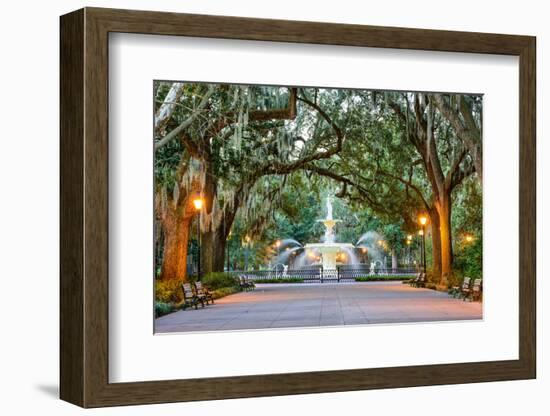 Savannah, Georgia, USA at Forsyth Park Fountain.-SeanPavonePhoto-Framed Photographic Print