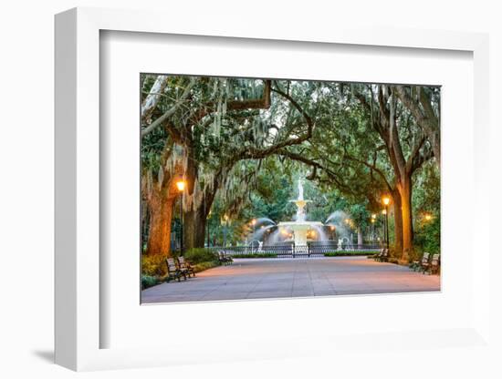 Savannah, Georgia, USA at Forsyth Park Fountain.-SeanPavonePhoto-Framed Photographic Print