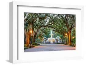 Savannah, Georgia, USA at Forsyth Park Fountain.-SeanPavonePhoto-Framed Photographic Print