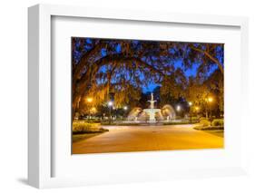 Savannah, Georgia, USA at Forsyth Park.-SeanPavonePhoto-Framed Photographic Print