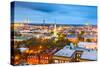 Savannah, Georgia, USA Downtown Skyline at Night.-SeanPavonePhoto-Stretched Canvas