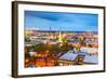 Savannah, Georgia, USA Downtown Skyline at Night.-SeanPavonePhoto-Framed Photographic Print