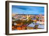 Savannah, Georgia, USA Downtown Skyline at Night.-SeanPavonePhoto-Framed Photographic Print