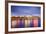 Savannah, Georgia, USA Downtown Skyline at the Riverfront at Dusk.-SeanPavonePhoto-Framed Photographic Print