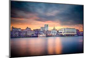 Savannah, Georgia, USA Riverfront Skyline.-SeanPavonePhoto-Mounted Photographic Print