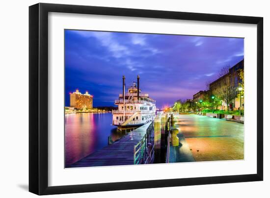 Savannah, Georgia, USA Riverfront.-SeanPavonePhoto-Framed Photographic Print