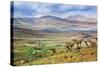 Savannah Landscape in Tanzania, Africa. Maasai Houses in the Valley-Michal Bednarek-Stretched Canvas