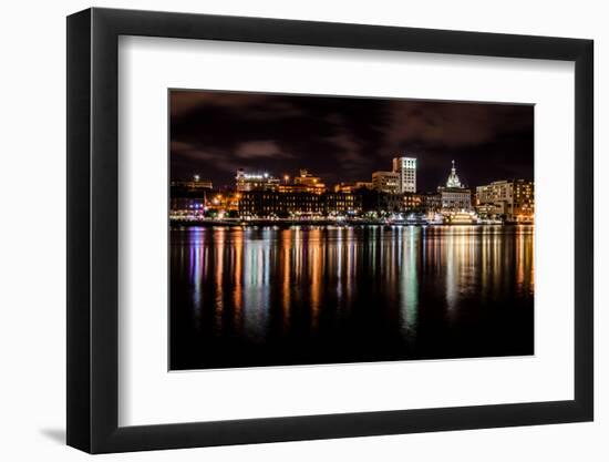 Savannah Skyline at Night-kvd design-Framed Photographic Print