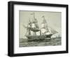 Savannah, the First Steamship to Cross the Atlantic, 1819-null-Framed Giclee Print