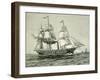 Savannah, the First Steamship to Cross the Atlantic, 1819-null-Framed Giclee Print