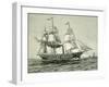 Savannah, the First Steamship to Cross the Atlantic, 1819-null-Framed Giclee Print