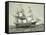 Savannah, the First Steamship to Cross the Atlantic, 1819-null-Framed Stretched Canvas