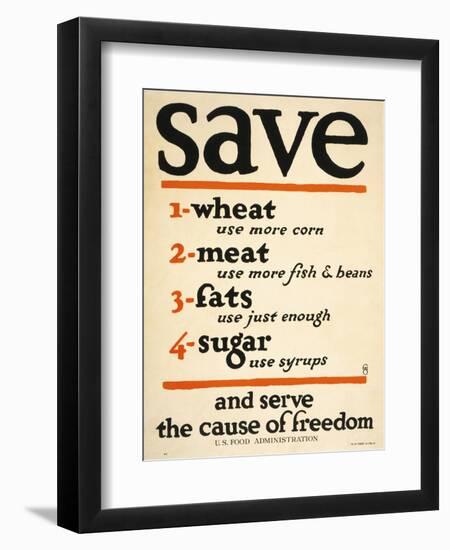 Save and Serve the Cause of Freedom-null-Framed Premium Giclee Print