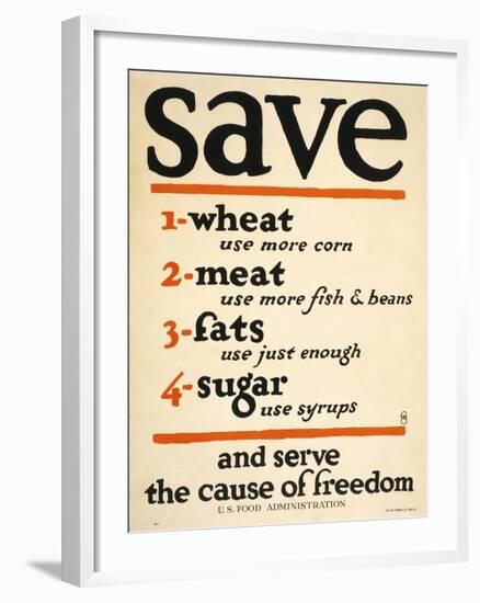 Save and Serve the Cause of Freedom-null-Framed Giclee Print