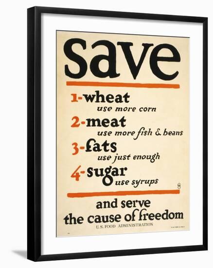 Save and Serve the Cause of Freedom-null-Framed Giclee Print