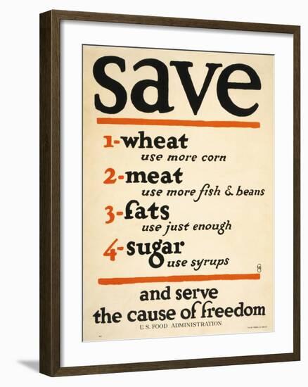 Save and Serve the Cause of Freedom-null-Framed Giclee Print