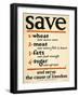 Save and Serve the Cause of Freedom-null-Framed Giclee Print