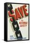 Save for National Safety, Bank with the Post Office Savings Bank-Frank Newbould-Framed Stretched Canvas