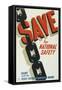 Save for National Safety, Bank with the Post Office Savings Bank-Frank Newbould-Framed Stretched Canvas