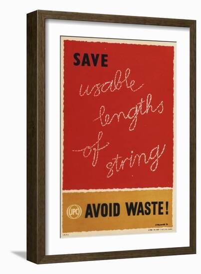 Save Lengths of String-S Woods-Framed Art Print