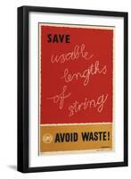 Save Lengths of String-S Woods-Framed Art Print