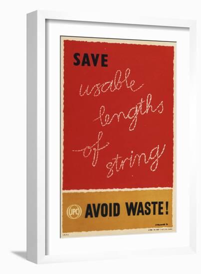 Save Lengths of String-S Woods-Framed Art Print