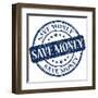 Save Money Stamp-aquir-Framed Art Print