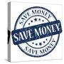 Save Money Stamp-aquir-Stretched Canvas