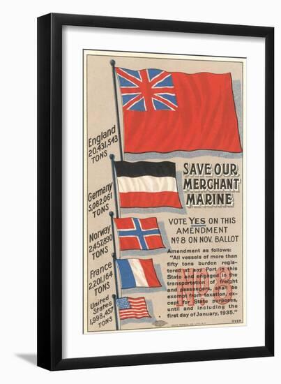 Save Our Merchant Marine-null-Framed Art Print