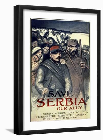 "Save Serbia, Our Ally", 1916-Théophile Alexandre Steinlen-Framed Giclee Print