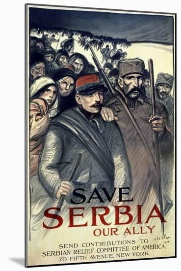 "Save Serbia, Our Ally", 1916-Théophile Alexandre Steinlen-Mounted Giclee Print