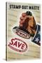 Save, Stamp Out Waste Poster-Henry Stahlhat-Stretched Canvas
