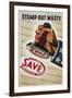 Save, Stamp Out Waste Poster-Henry Stahlhat-Framed Giclee Print