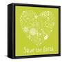 Save the Earth. Concept Ecology Wallpaper Made of Environment Symbols in Vector-smilewithjul-Framed Stretched Canvas
