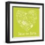 Save the Earth. Concept Ecology Wallpaper Made of Environment Symbols in Vector-smilewithjul-Framed Art Print