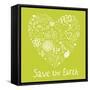 Save the Earth. Concept Ecology Wallpaper Made of Environment Symbols in Vector-smilewithjul-Framed Stretched Canvas