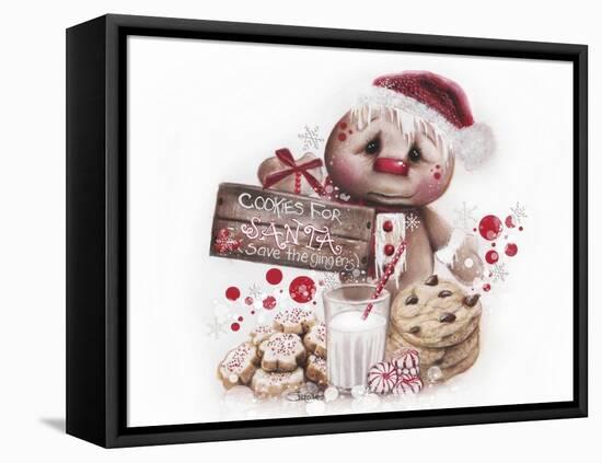Save the Gingers - Christmas-Sheena Pike Art And Illustration-Framed Stretched Canvas