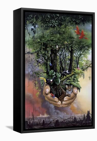 Save the Rainforest-Harro Maass-Framed Stretched Canvas